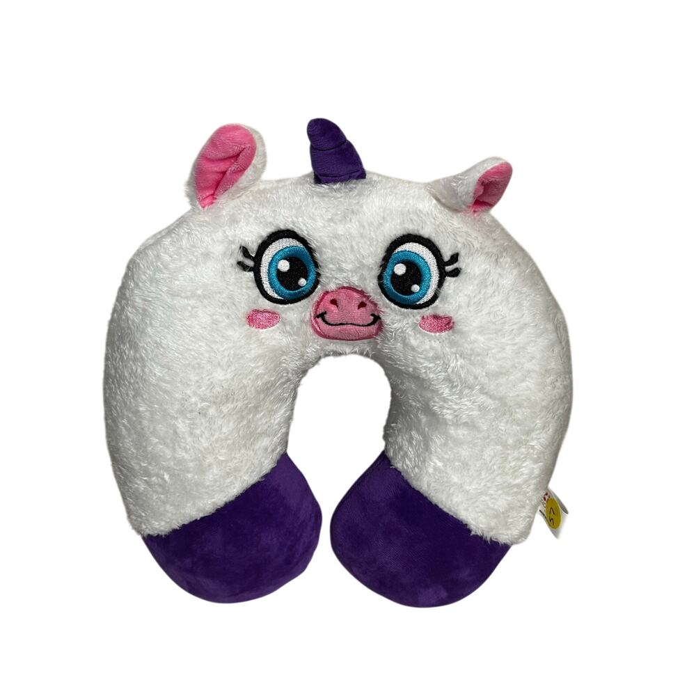 New Kids Unicorn Travel Neck Pillow Big Blue Eye & Horseshoe feet design